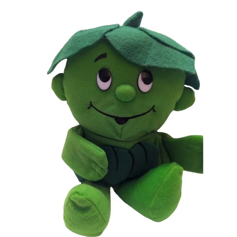 Jolly Green Giant LIttle Sprout stuffed toy hand felt hand puppet 12 inch‎